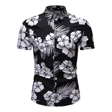 Camisa Hombre Con Estampado De Flores Talla Grande