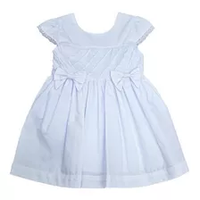 Vestido Batizado Menina Branco Bebe Algodão Luxo Casamento