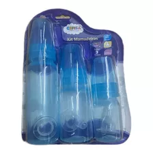 Kit De 3 Mamadeira Bico Redondo 100% Silicone Bebes Criança 