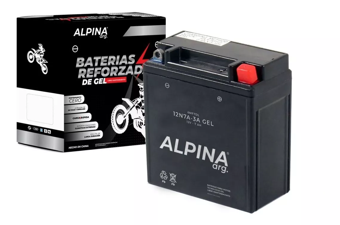 Bateria Alpina 12n7a-3a Gel Libre De Mantenimiento C