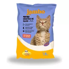 Areia Micro Mristais Sílica Gatos Fresco Cat Jambo Pet 1.8kg De Peso Neto