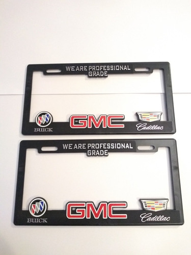 Porta Placas Autos Gmc Cadillac Buick (2 Piezas) Foto 2