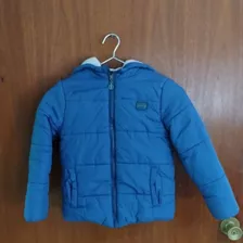 Campera Inflable Marca Urb Talle 6 Color Azul Con Capucha