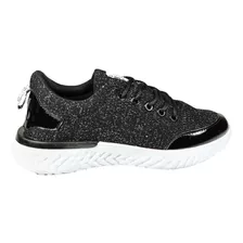 Zapatilla Deportiva Cata At. 904 Color Negro Brillo