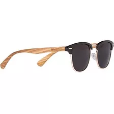 Woodies Zebra Wood Half-rim Gafas De Sol Con Lentes Polariza