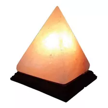 Abajur Luminária Terapêutica Sal Rosa Do Himalaia Pyramid Cor Da Cúpula Laranja