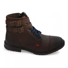 Bota Casual Hombre Triples 33906 Piel Moka Línea Handmade