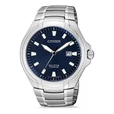 Reloj Citizen Hombre Bm7430-89l Titanio Eco Agenteoficial M Color De La Malla Plateada Color Del Bisel Plateado Color Del Fondo Azul