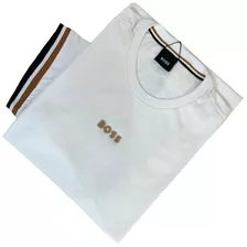Camiseta Branca Manga Curta Hg Caimento Impecável 