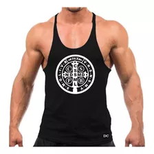 Camiseta Regata Cavada Masculina Treino Academia São Bento