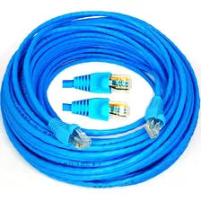 Cabo Internet Rede Cat5e 25 Metros Lan Montado 100% Cobre