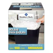 Bolsas Para Basura Member's Mark, Medianas, 37 L (500 Pzas)