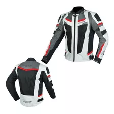 Chaqueta Moto Hombre Atrox At-2308 Negra Gris Roja