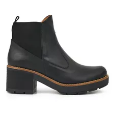 Bota Mujer Cuero Botineta Briganti Borcego Zapato Moda Taku