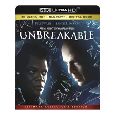 Unbreakable (el Protegido) 4k Ultrahd Y Blu Ray Importada.