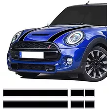 Vinilo Para Mini Cooper R56 R57 F55 F56 Linea Negra/blanca