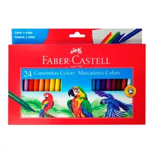 Canetinhas 24 Cores Colorir Faber Castell Hidrocor Pintar
