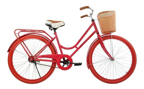 Bicicleta Urbana Femenina Black Panther Maja R26 1v Freno Contrapedal Color Rojo Con Pie De Apoyo