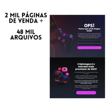 Página De Vendas Prontas + 50 Mil Arquivos + Atualizações