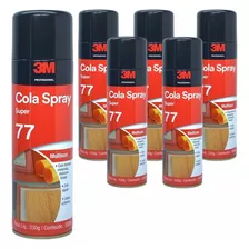 Kit 6 Cola Super 77 3m Para Isopor Papel Cortiça Espuma