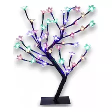 Arbol Navidad Luminoso Bonsai Flores Led Rgb Multicolor