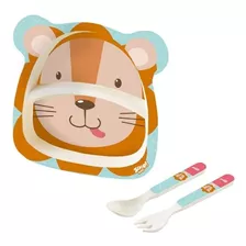 Kit Alimentaçao Infantil Com 3 Peças Leão - Zoop Toys