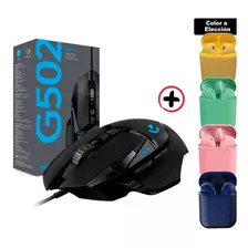 Mouse Gamer Logitech G Series Hero 16k G502 Negro + Auri Ina