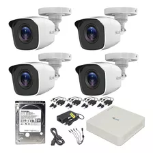 Kit Circuito Cerrado 4 Cámaras Cctv Hikvision 500gb Baluns