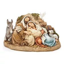 Restful Holy Family - Figura De Pesebre De Resina De 9.5 Pul