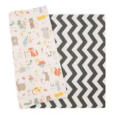 Baby Care - Alfombra De Juego (grande, Zig Zag, Negro) De 82