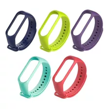 Kit 5 Pulseira Colorida Mi Band 4 /mi Band 3 Pronta Entrega