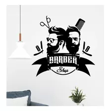 Vinilo Decorativo Barber Shop Hombre Barberia Man Tijeras