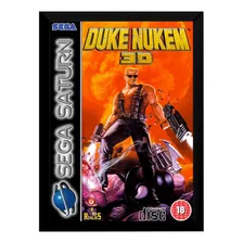 Quadro Decorativo Capa A4 25x33 Duke Nukem 3d Sega Saturn