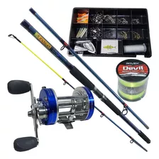 Equipo Pesca Caña Apolo 4,20m + Reel Rotativo Cl-60 + Kit