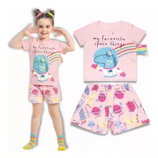 Pijama Bebê Menina Unicórnio Brilha No Escuro Kamylus 10356