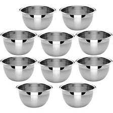 10 Tigela Bowl Funda Reforçada 18 Cm Aço Inox Ref 3818