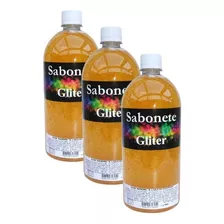 Base Para Sabonete Liquido Com Glitter Neutra - 1 Litro Cor Do Sabonete Dourado