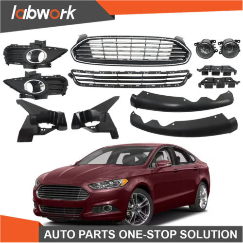 Labwork Front Bumper Grill For 2013-2016 Ford Fusion W/  Aaf Foto 2