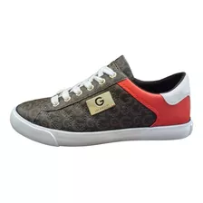 Tenis Guess Original Ggmarti-r Marrón+ Envio Gratis 