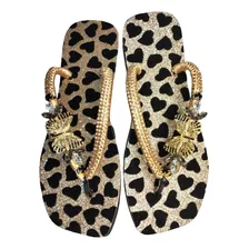 Havaianas Femininas Bordadas Adulto.