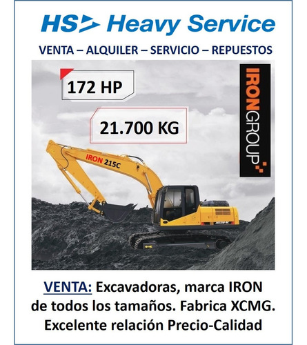 Venta De Excavadora Iron 215c By Xcmg Con Motor Izusu 172hp