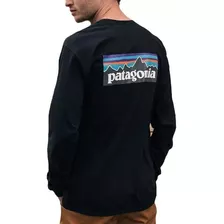 Playera Orgánica De Manga Larga Con Logo P-6 Patagonia