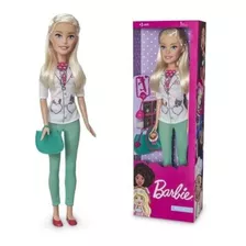 Boneca Barbie Medica Veterinária Grande 65cm Pupee