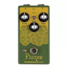 Pedal Earthquaker Devices Plumes Efeito Overdrive Cor Verde