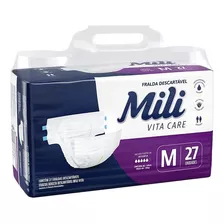 Kit Fralda Adulto Mili Vita- Tam: M - 3 Pct (total 81 Und)