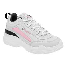 Tenis Mujer Apoort D-31 Blanco Rosa 096-115