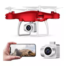 Mini Drone Tenxind Cuadricoptero Txd-8s Hd Con Cámara Hd Rojo 2.4ghz 1 Batería