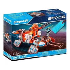 Brinquedo Playmobil Guarda Espacial Space Sunny 70673 Cor Vermelho