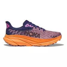 Zapatilla Hoka Mujer Challenger Art7 Lila Con Naranja