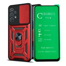 Estuche Antichoque Reforzado + Vidrio Cerámico Para Samsung